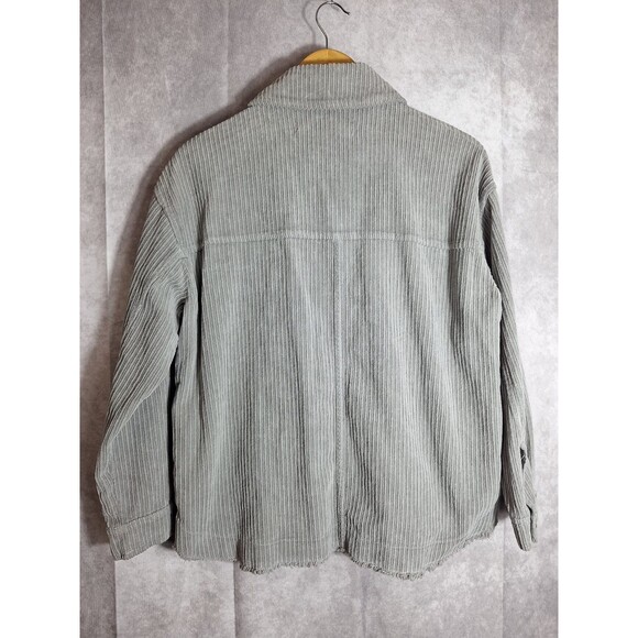 ZARA Wide Wale Corduroy Shacket Jacket Womens Small Oversized Casual Outdoor - Picture 2 of 9